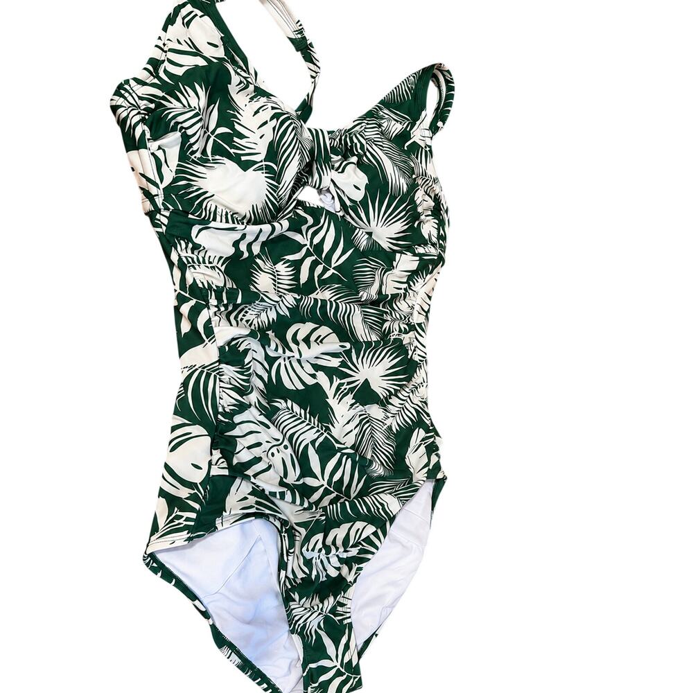 Shade & Shore Tummy Control Floral Swimsuit Size 14 Full Seat Coverage NWT